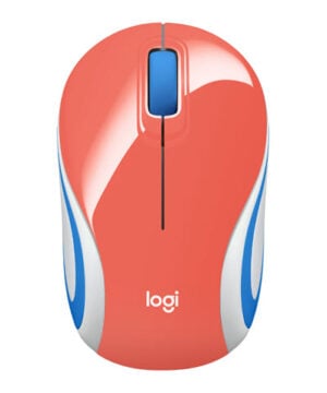 Logitech M187 – Ratón – óptico – 3 botones – inalámbrico – 2.4 GHz – receptor inalámbrico USB – Coral