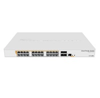MikroTik Cloud Router Switch CRS328-24P-4S+RM – Conmutador – L3 – Gestionado – 24 x 10/100/1000 (PoE) + 4 x 10 Gigabit SFP+ – montaje en rack – PoE+ (450 W)