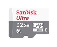 SanDisk Ultra – Tarjeta de memoria flash (adaptador microSDHC a SD Incluido) – 32 GB – Class 10 – microSDHC UHS-I
