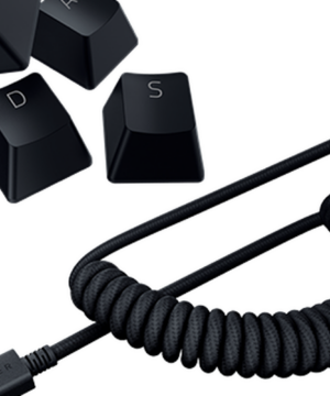 Razer – Set copertura teclado – negro clásico – con cable trenzado