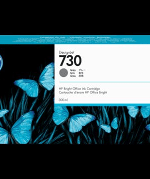 HP 730 – 300 ml – gran capacidad – gris – original – DesignJet – cartucho de tinta – para DesignJet SD Pro MFP, T1600, T1600dr, T1700, T1700dr, T2600, T2600dr