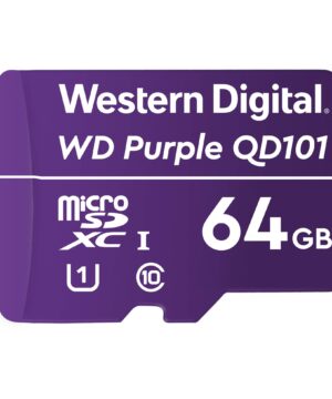 WD Purple SC QD101 WDD064G1P0C – Tarjeta de memoria flash – 64 GB – UHS-I U1 / Class10 – microSDXC UHS-I – púrpura